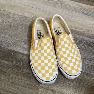 Yellow checkered vans